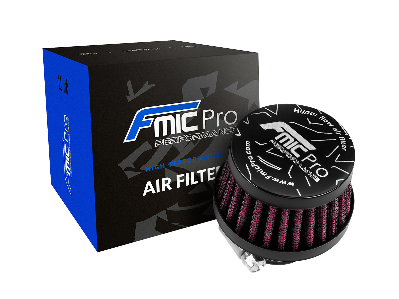 FMIC.Pro Universal Neck Air Breather Oil Crankcase filter 25mm Red