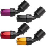 AN12 45° Quick-Connect hose end