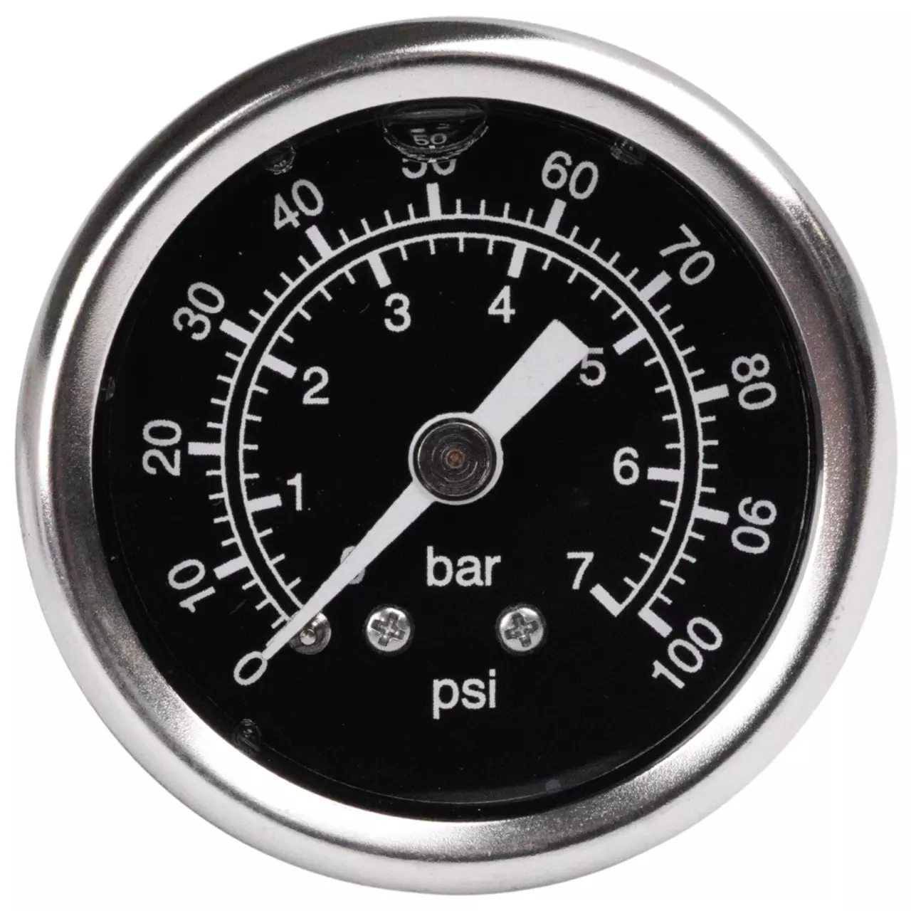 Fuel-pressure-gauge-black-0-7-bar-1-8-NPT (1) Манометр давления топлива 0–7 бар чёрный — изображение 1