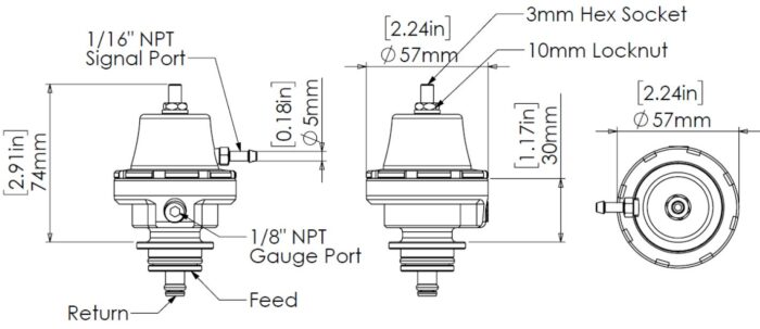 Turbosmart Fuel Pressure Regulator Kompakt (Bosch) Sleeper - Image 2